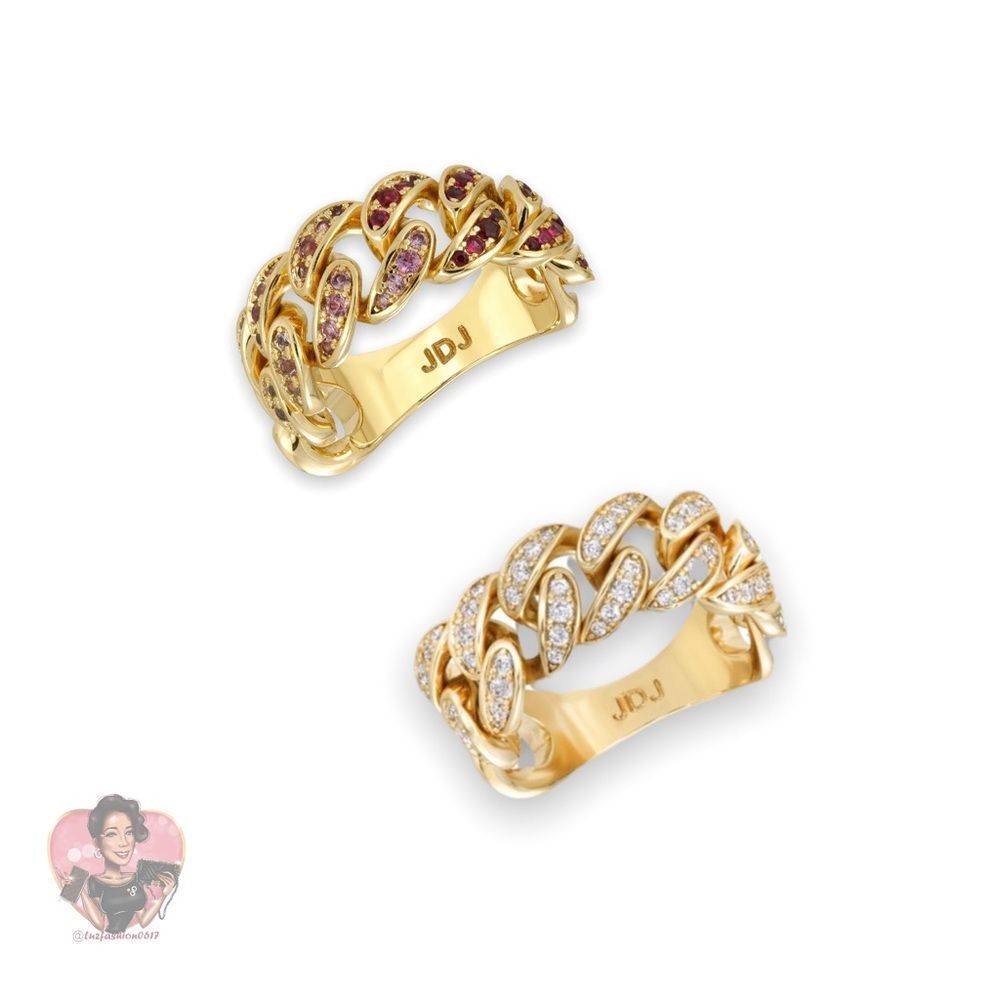 JOY DRAVECKY Utopia Chain Ring in Clear
